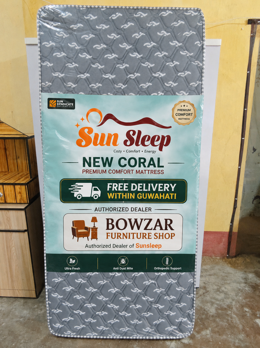 Sunsleep 6 Inch New Coral Single Mattress 36X78X6 Inch 3X6.5 Feet