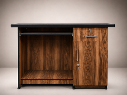 Bowzar Wooden Table Office and Computer 4X2 Feet Tiger Print