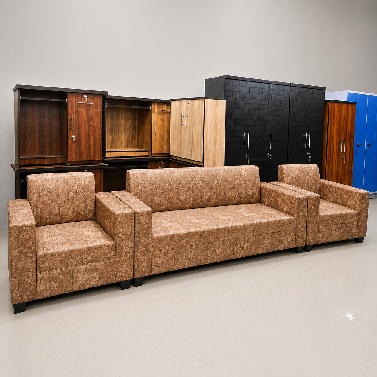 Bowzar Dulux 5 Seater Sofa Suede Fabric, 32 Density Foam