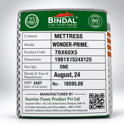 Bindal Wonder Prime 5 Inch Queen Size Mattress