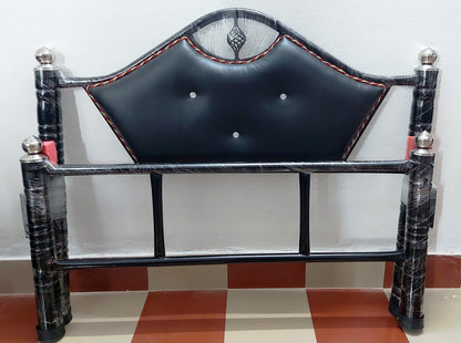 Bowzar Dhanush Model Double Bed Size 4X6.5 Feet Metal Bed Black