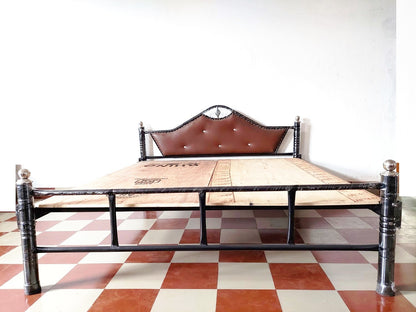 Bowzar Dhanush Model Queen Bed 5X6.5 Feet Metal Bed