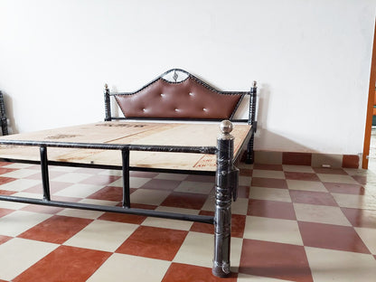 Bowzar Dhanush Model Queen Bed 5X6.5 Feet Metal Bed