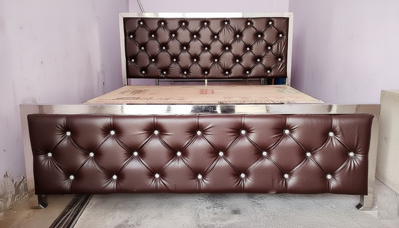 Bowzar Stainless Steel King Box Bed Size 6x6.5 Feet Standard Quality