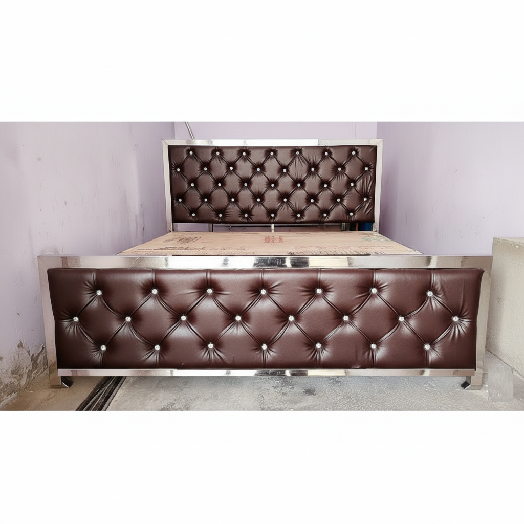 Heavy Quality Bowzar Stainless Steel King Bed Size 6x6.5 Feet