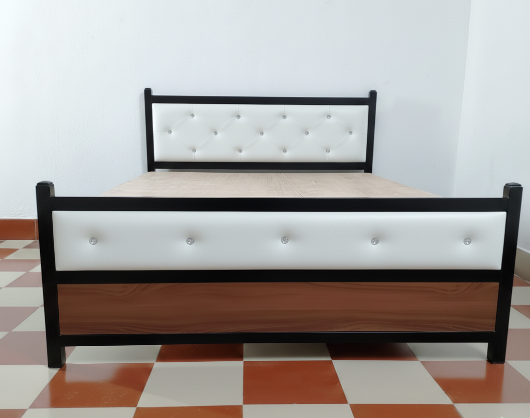 Bowzar King Bed 6x6.5 Feet NM White