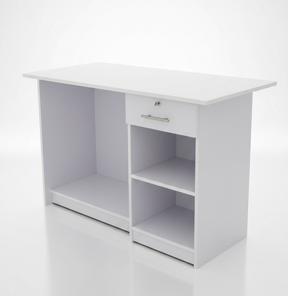Bowzar MDF Table White 4x2 Feet Computer Table