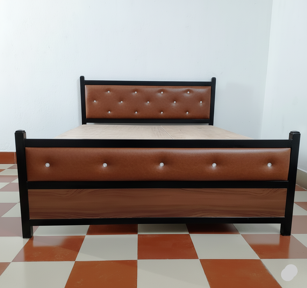 Bowzar NM King Bed 6x6.5 Feet Dark Brown