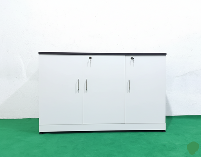 Bowzar Wooden 3 Door Cabinet Shoe Rack Multipurpose Mini Almirah White