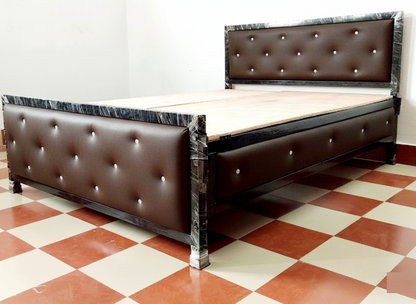 Bowzar Queen Bed Size 5x6.5 Feet All Sides Covered Dark Cofee