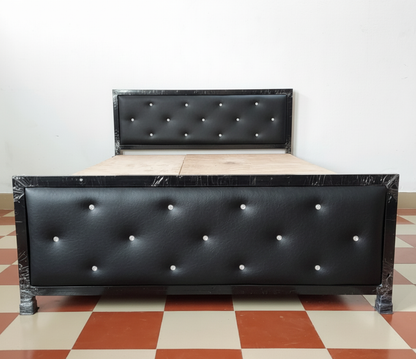 Bowzar King Bed Size 6x6.5 Feet All Sides Covered Black