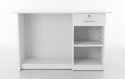 Bowzar MDF Table White 4x2 Feet Computer Table