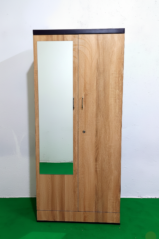 Bowzar 5.5 Feet Wooden Almirah 2 Door Almirah 2 Door Almirah With Mirror