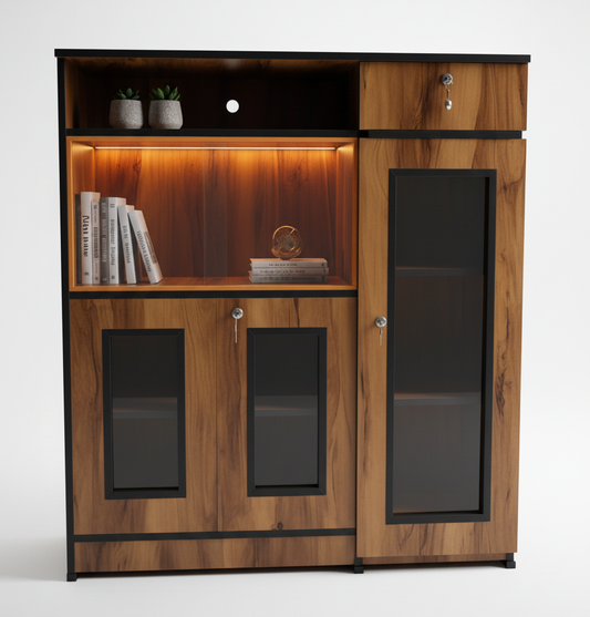 Bowzar Wooden Showcase Cabinet L42H48XD14 Inch