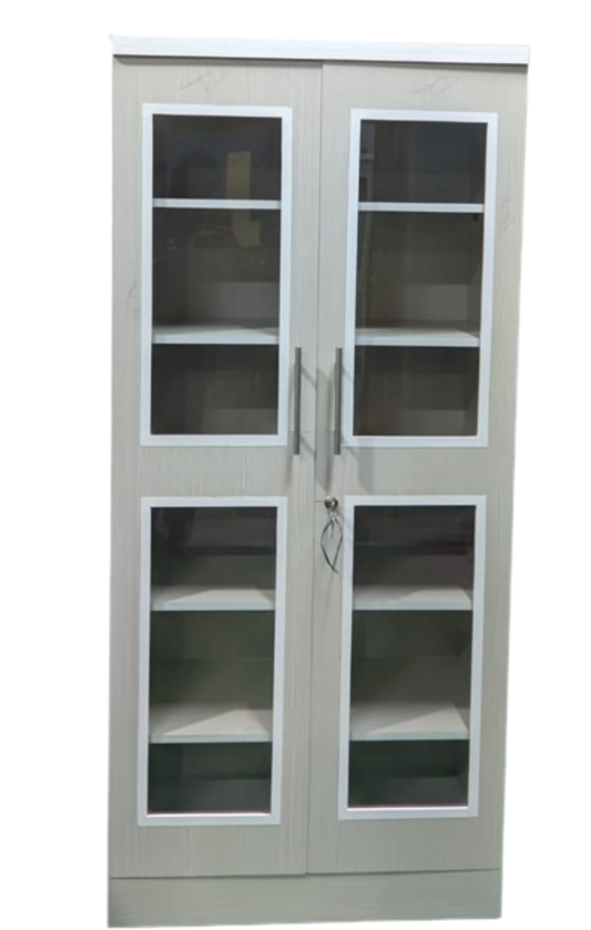 Bowzar Bookshelf Cabinet 5.5 Feet Height White