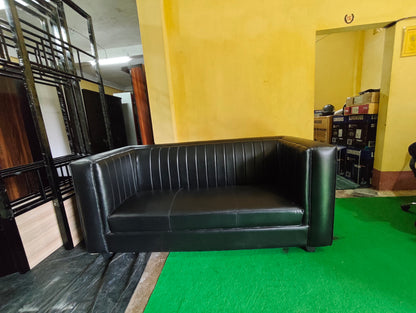 Bowzar Mini Dulux 3 Seater Sofa Premium Quality Luxury Feel Black