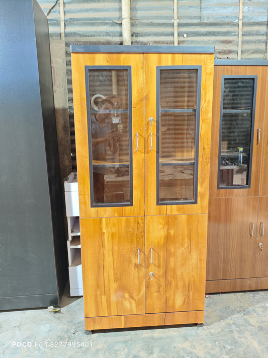 Wooden Bookshelf 5.5 Feet Yellow Wood