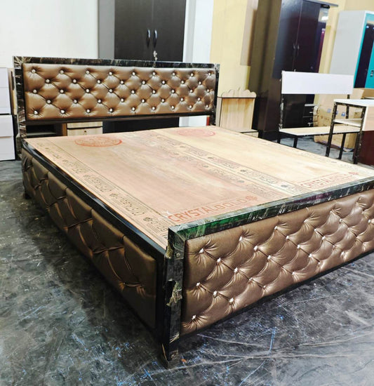 Bowzar Queen Box Bed Size 5X6.5 Feet Metal Box Bed