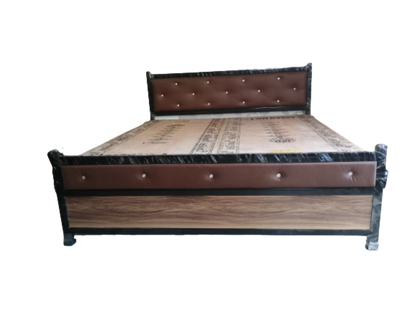 Bowzar Heavy Quality Metal Iron Bed King Size 6X6.5 Feet Brown
