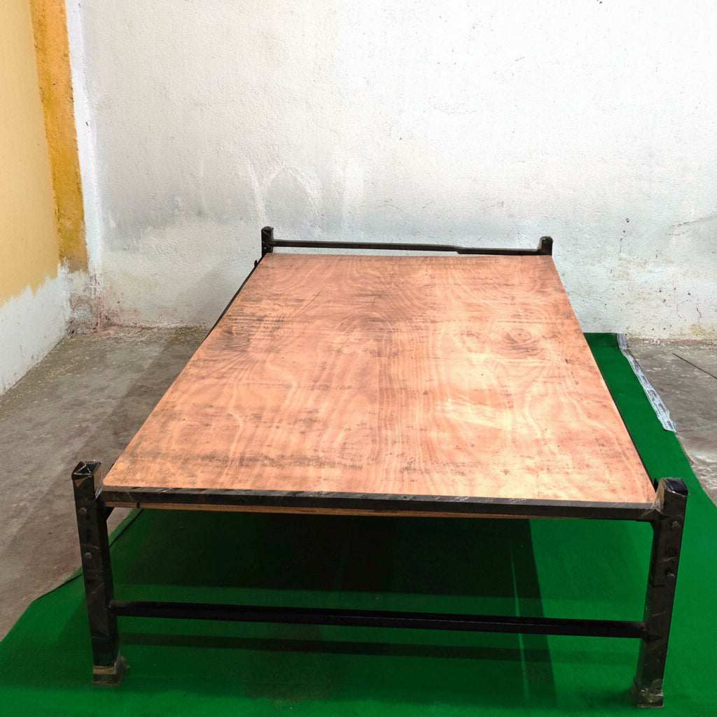 Bowzar Khatiya Single Bed 3X6.5 Feet Simple Minimalistic Metal Khatiya Model