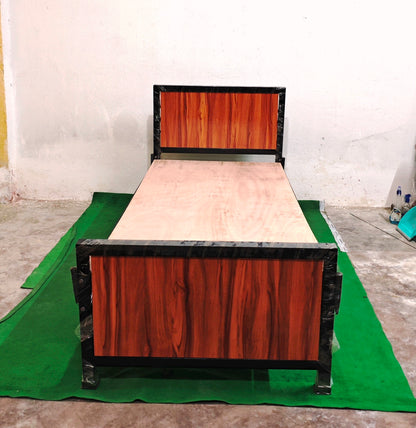 Bowzar Wooden Look Heavy Quality Single Bed 3X6.5 Feet