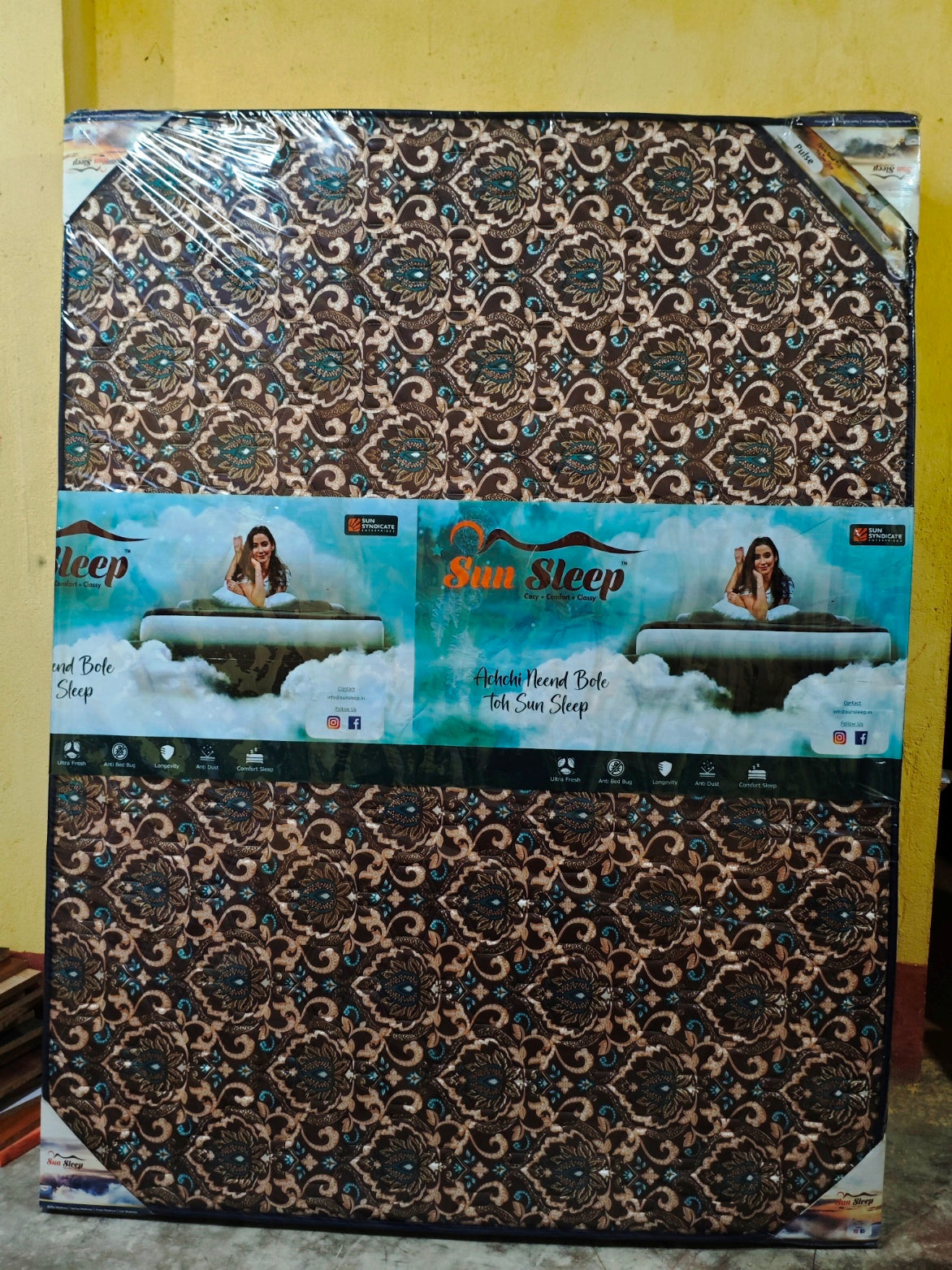 SunSleep Pulse 4 Inch Queen Mattress Size 5X6.5 Feet 60X78 Inch Mattress 1 Year Warranty