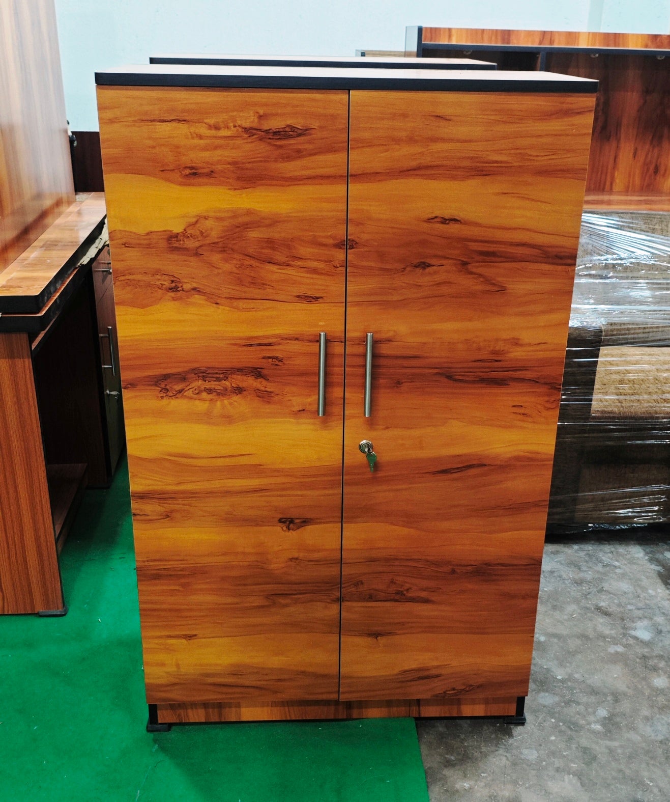 Bowzar 50 inch Mini Almirah Wardrobe Shoe Rack Cabinet Bengal Shisam