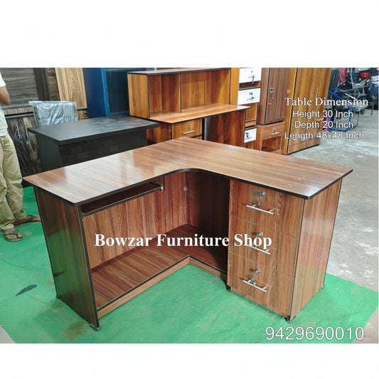 Bowzar L Table 4x4 Feet 20 Inch Depth
