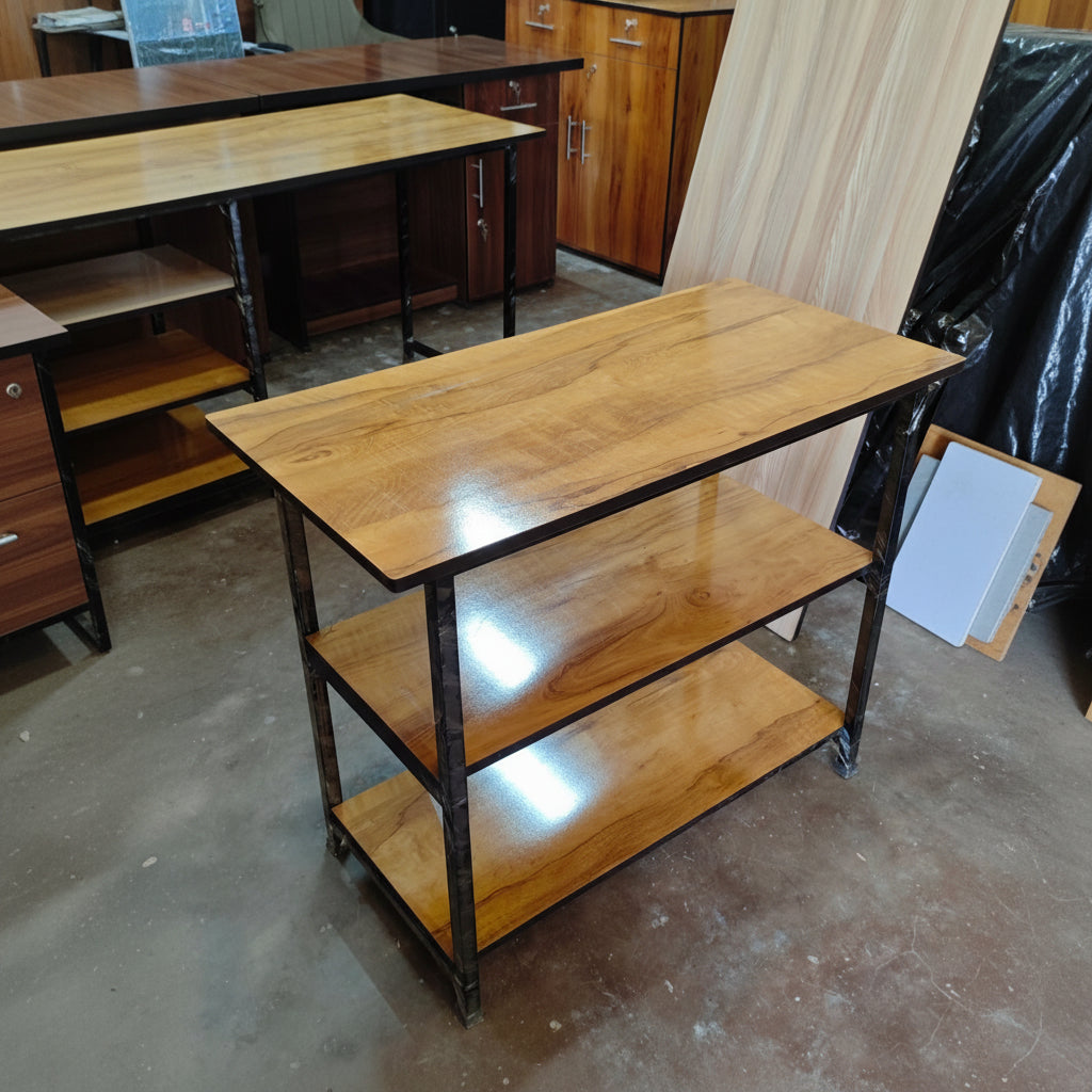 Gas Table 3 Shelf Study Table Multipurpose Table L36xW18xH30 Inch