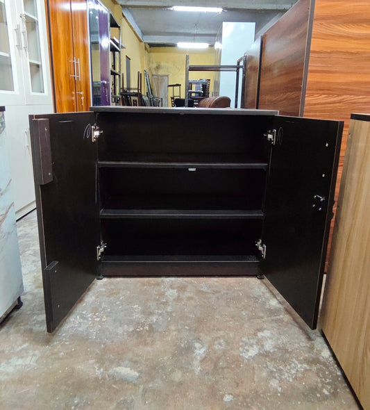 Bowzar 30 inch Cabinet Mini Cabinet Mini Shoe Rack Black