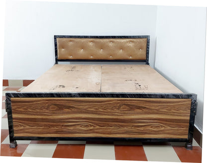 Bowzar King Bed KC MEtal Bed Golden Cushion