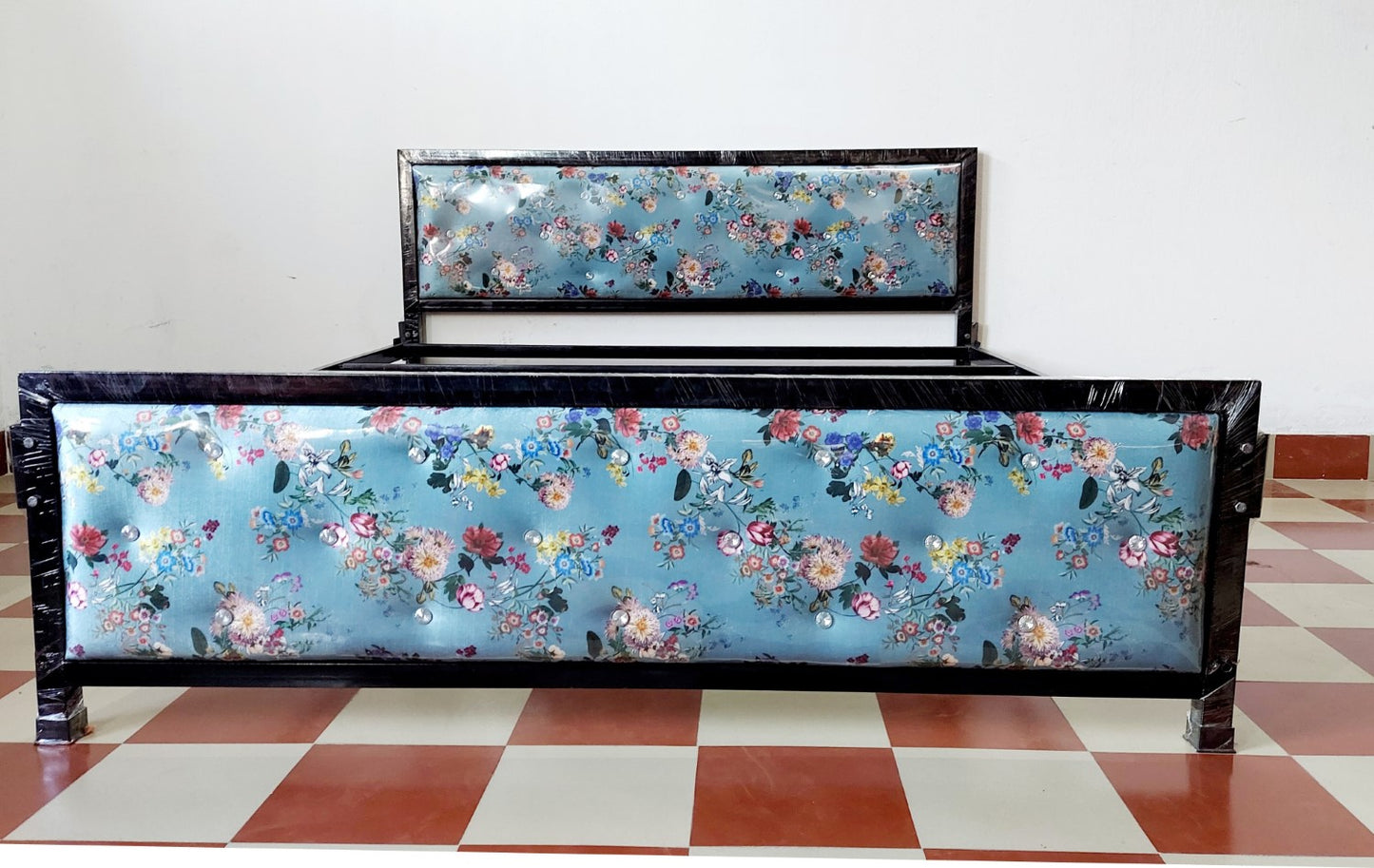 Bowzar King Bed Size 6x6.5 Feet Floral Print Premium Velvet Fabric