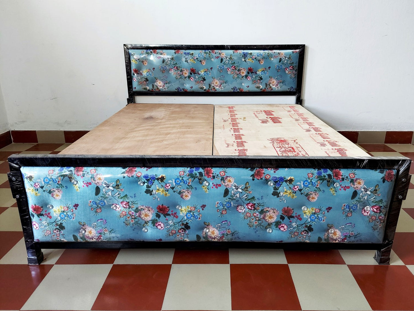 Bowzar King Bed Size 6x6.5 Feet Floral Print Premium Velvet Fabric