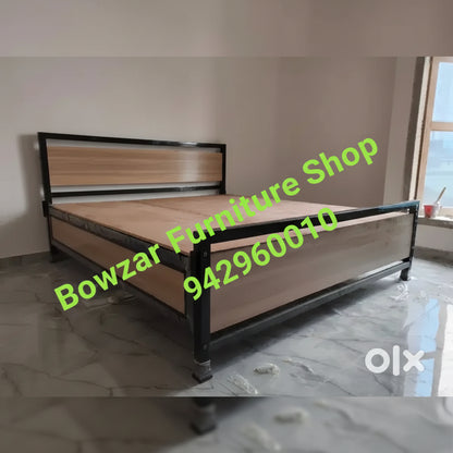 Bowzar King Bed Size 6x6.5 Feet With Sides Covered Wooden Design Bed