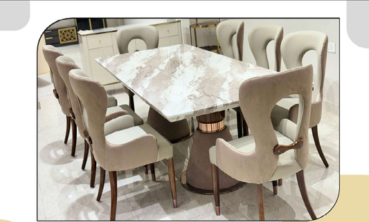 Premium Quality Imported Dining 8 Seater marble Top