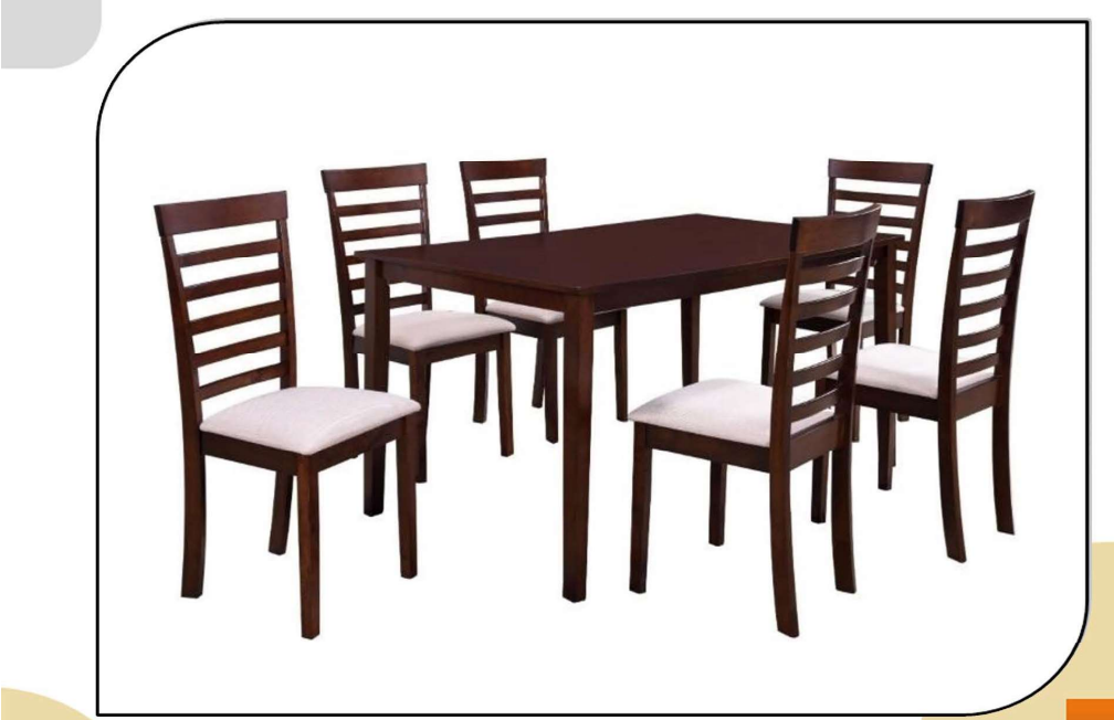 Wooden Dining Imported 6 Seater Dining Set MDF