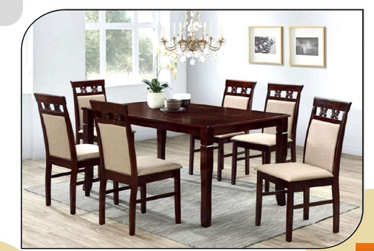Wooden Dining Set 6 Seater MDF