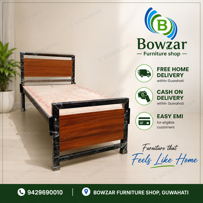 Bowzar Single Bed 3x6.5 Feet With Premium Look