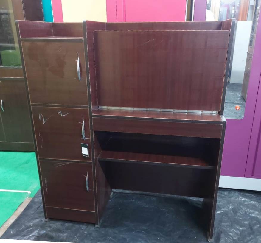 Bowzar Engineered Wood Finish Study Table and Office Desk Dark Coffee