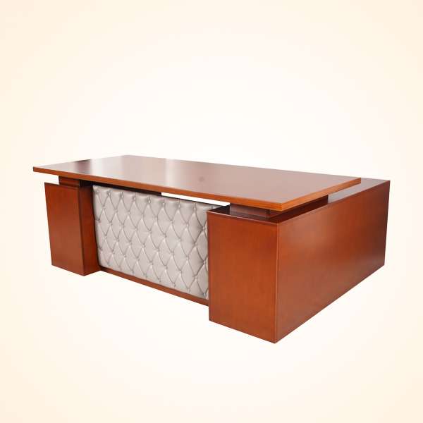 Director Table With upholstery Design L Shape