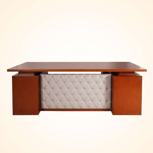 Director Table With upholstery Design L Shape