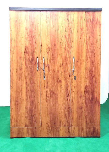 Bowzar Wooden 3 Door Almirah Wardrobe Engineering Wood 48x72x17 Inch