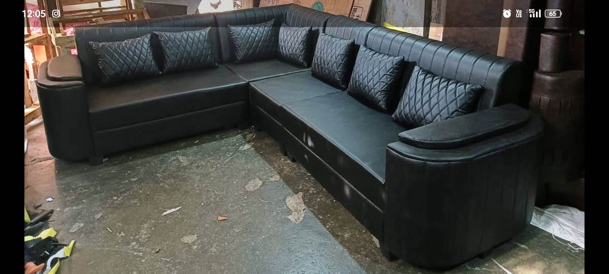 L Sofa 5 Seater 2+2+1 Premium Leatherette