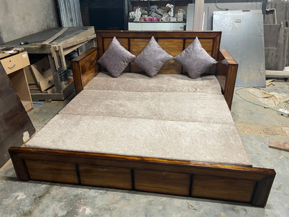 Bowzar Segun Kath Teak Wood Sofa Cum Bed 5x6 Feet