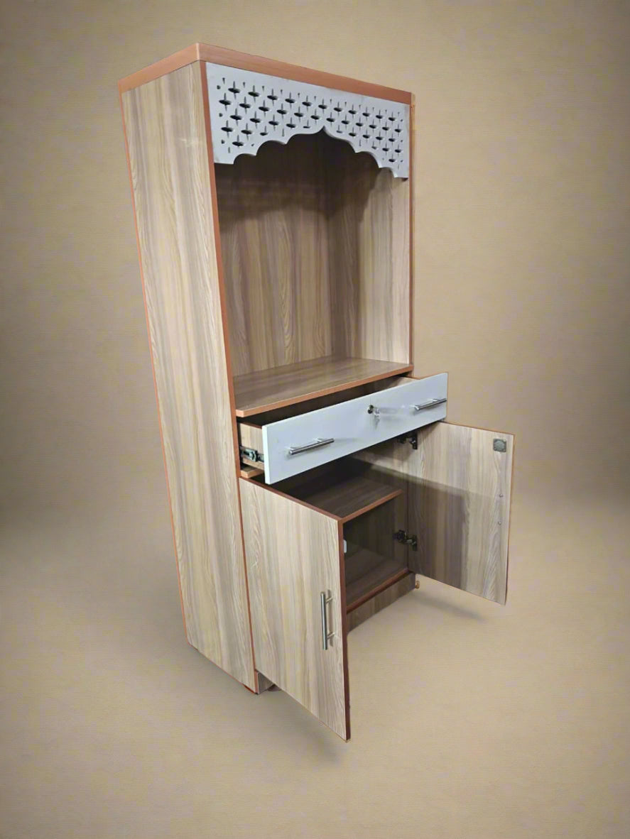 Bowzar 5.5 Feet Mandir Unit – Engineered Wood Home Temple