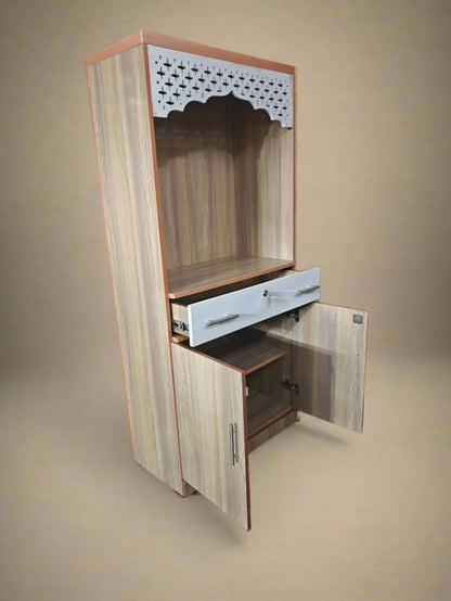 Bowzar 5.5 Feet Mandir Unit – Engineered Wood Home Temple