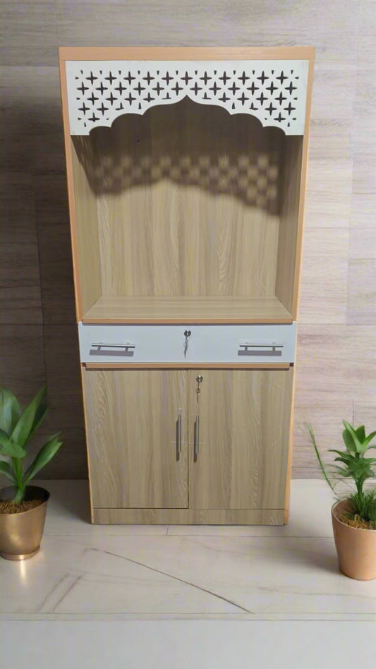 Bowzar 5.5 Feet Mandir Unit – Engineered Wood Home Temple