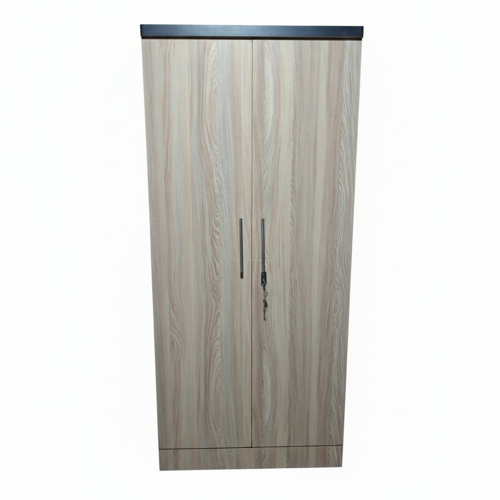 Bowzar 5.5 Feet Wooden Almirah 2 Door Almirah White Rolex