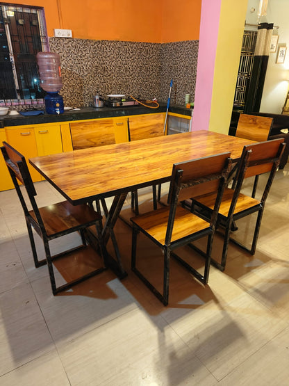 Bowzar 3x5 Feet MDF Board 6 Seater Dining Set Long Lasting