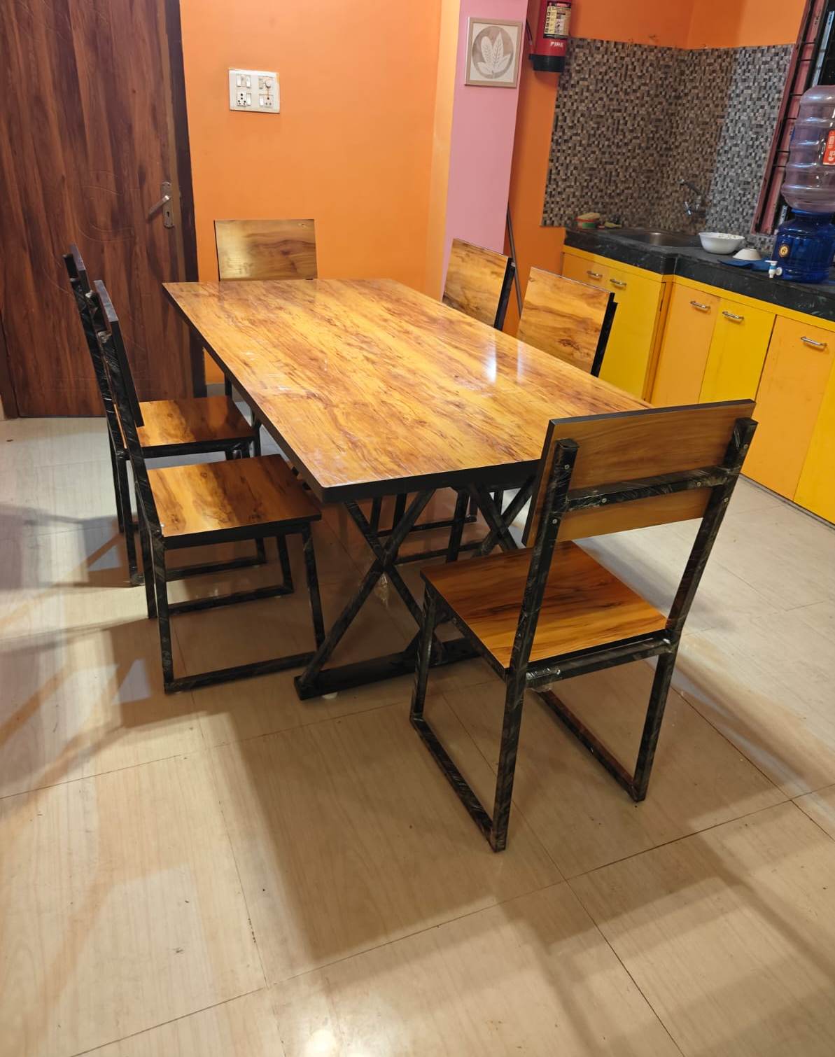 Bowzar 3x5 Feet MDF Board 6 Seater Dining Set Long Lasting